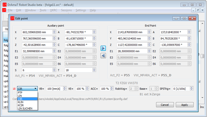 VKRC Point editor