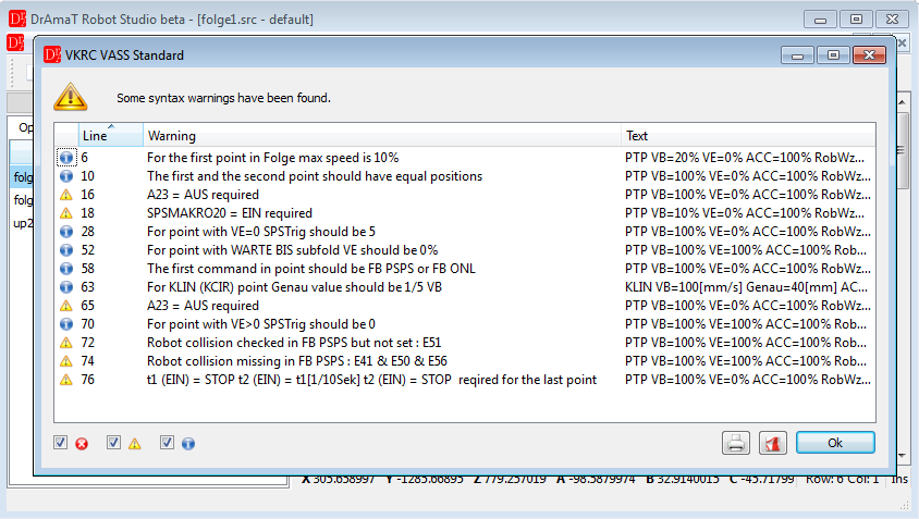 VKRC VASS Syntax check